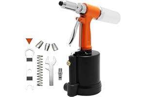 NEWTRY Air Hydraulic Double Power Pop Rivet Gun Industry Pneumatic Pop Riveter Heavy Duty Riveting Tool Kit for 1/8,5/32,3/16,1/4