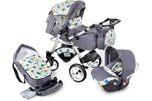 GaGaDumi Urbano Travel system Car seat Berber Carlo included (U1-Owls)