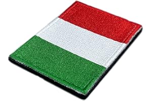 A TODA LECHE Toppe Bandiera Italia con Velkro - Toppe Ricamate per Abbigliamento - Scudo Italia (Bandiera)