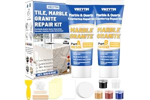 Reparationssats för kakel (blandade färger), 160 g reparationssats för marmor och granit för hål, sprickor, defekter och skador, fyllning och återuppbyggnad av marmor, keramik, sten och hårda ytor