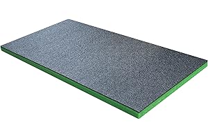 Shadow Foam Foglio medio – 1000 mm x 500 mm | Schiuma tagliata e stacca per l'organizzazione di cassette degli attrezzi, valigette aeree, sistemi di archiviazione fai da te e attrezzi (30 mm, verde)