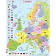 Puzzle Mapa Político De Francia Larsen - 70 Piezas, Marco, Edición En Francés, Educativo