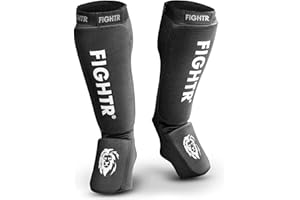 FIGHTR® Shin pads - with perfect fit and ideal padding, shin guard for kickboxing, MMA, Muay Thai and other martial arts
