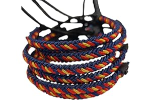 AKIEE Pulsera españa hombre bandera trenzada ajustable