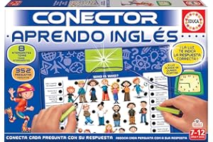 Educa - Conector Aprendo Inglés, Juego Educativo para niños a Partir de 7 años Donde aprenderán lo Fundamental del inglés: Vocabulario, verbo, Las primeras Fases, con más de 350 Preguntas (17206)