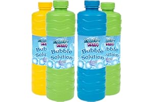 KREATIVEKRAFT Seifenblasen Nachfüllflasche 1L - 5L Multipack Seifenblasen Flüssigkeit für Kinder Spielzeug, Seifenblasenflüssigkeit für Maschine Pistole Riesenseifenblasen Set Bubble Machine (4er Set)