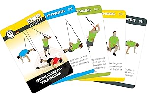 STOP! Fitness Sling Training Sling Fitness Suspension Training Training Cards German Version Card Size 66 x 100 mm with Plastic Box