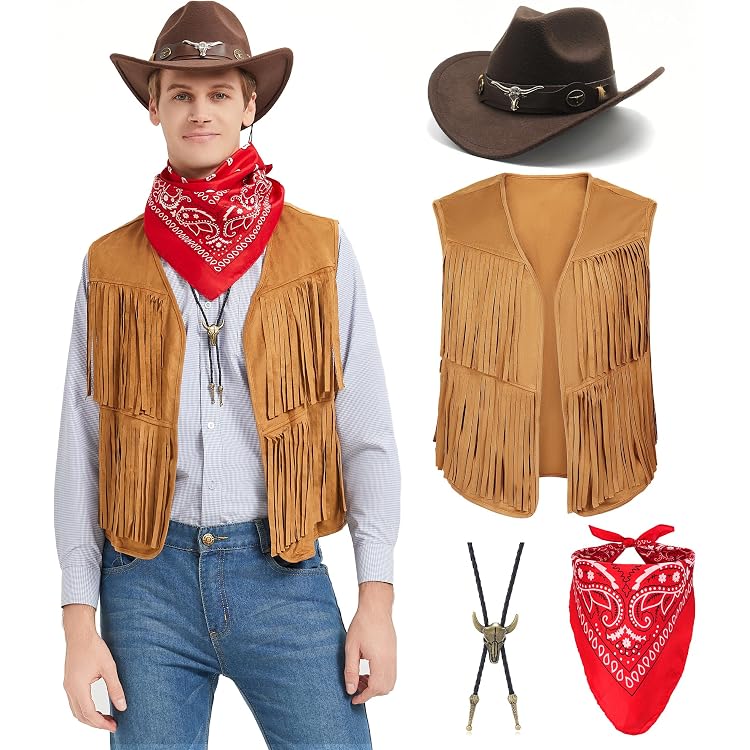 WIDMANN Gilet De Cowboy Style Far West - Déguisement Sherif Pour Carnaval Et Fête