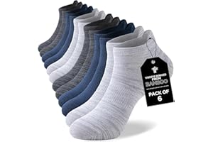 Niorasen Bambus Sneaker Socken Herren Damen 43-46 37-42, Atmungsaktive Sportsocken, Anti Geruch Laufsocken, Antibakterielle Kurze Sommer Knöchelsocken, Halbsocken, Bambussocken 6 Paar