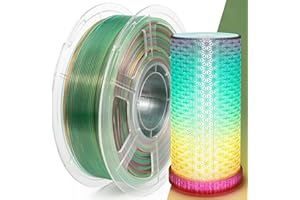 IEMAI Rainbow PLA Filament 1.75mm, High Light Transmittance Clear 3D Printer Filament, Fast Color Changing Transparent Rainbow Filament, Transparent PLA Filament 1kg(2.2lbs) Spool