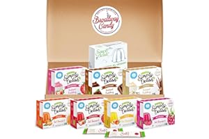 BROADWAY CANDY Simply Delish Lot de 8 variétés naturelles de gelée et de pudding