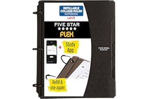 Five Star Flex Hybrid NoteBinder, segregator 2,5 cm, notebook i segregator wszystko w jednym, czarny (29328AA2)