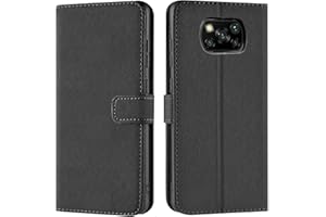 Verco Etui Kompatybilne z Xiaomi Poco X3 Pro Case, ochronne obudowa dla Xiaomi Poco X3 Pro portfel smartfon przegródki na karty, Czarny