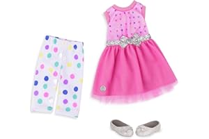 Glitter Girls 14-Inch Doll Clothes & Accessories – Stay Sparkly Dress & Leggings Regular Outfit – For Girls 3+ Years – Children’s Toys