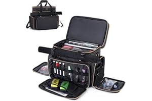 Trunab Tabletop RPG Adventurer's Bag Compatible with Dungeons and Dragons Large DND Bag with Miniatures’ Foam Layer, Battle Mat Storage Bag, Store Handbook, Dice & More - Patented Design