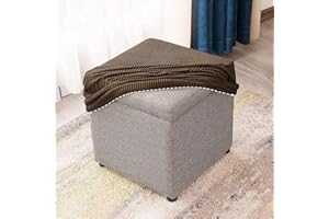 uyeoco Copri Pouf Fodera Poggiapiedi Quadrato Copripoggiapiedi Elastico 50x50/40 x 40 Cover Sgabello Copertura Protettiva per Ottomana(G,40X40CM)