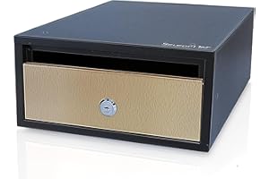 SereneLife Horizontal montierbarer Briefkasten mit Schloss | Moderner Universal-Briefkasten für den Außenbereich | Verzinkter Stahl13,7 x 9,8 x 4,7 Große Kapazität für Zuhause/Büro mit sicherem Liefer