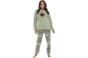 Daisy Dreamer Womens Snuggle Fleece Pyjama Set Ladies Loungewear Pyjamas Warm Soft Fleece Pj Lounge Sets