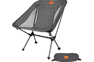 Msnaile hopfällbar campingstol, hopfällbar stol med Dyneema-tyg och kolfiberram, lättvikt 700 g, med väska, lämplig för pickn