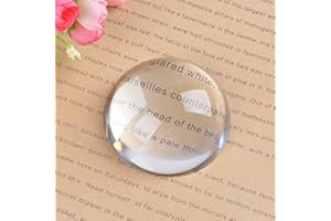 Longwin Presse-papier en forme de dôme en cristal grossissant 40 mm