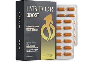 Lybid'Or BOOST Integratore Uomo Forte per Vigore e Performance - Effetto Potente e Duraturo con Maca Peruviana, Tribulus Terrestris, Arginina, Citrullina, Ginseng, Zinco