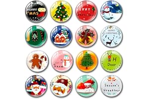 Cosylove 16pcs Kühlschrankmagnete, Kristallglas Kühlschrankmagnete für Büroschränke, Whiteboards, Fotos, schöne dekorative Magnete für zu Hause schmücken (Weihnachten 03)