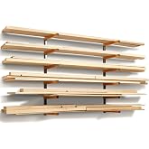 BORA PBR-001 6 Tier Wall Organizer | Garage Workshop | Steel 272 kg | Wall Mount for Wood, Pipes, Firewood and Ladders - 6 Ad
