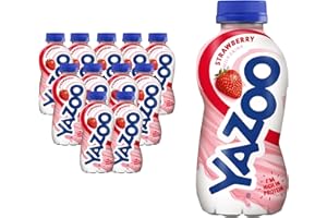 YAZOO Strawberry Milkshake Milk Drink, High in Protein & Calcium, 300 ml (Pack of 12)
