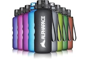 ‎ALPHAPACE ALPHAPACE Trinkflasche 350ml/500ml/650ml/1.000ml/1.500ml, auslaufsichere Wasserflasche, BPA-freie Flasche für Sport, Fahrrad & Outdooraktivitäten, Sportflasche mit Fruchteinsatz