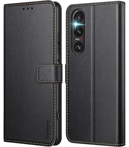 Suncase Book-Style Lederhülle Für Sony Xperia 1 V (2023) – Mit 3 Kartenfächern & Standfunktion | Antik-braun