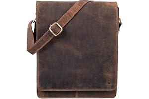 LEABAGS Borsa a Tracolla in Pelle per Uomo e Donna | Borsa per Laptop in Vera Pelle fino a 13 Pollici | Messenger Bag con Tracolla | Borsa da Lavoro