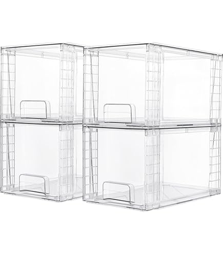 Youngever Lot De 2 Grands Tiroirs De Rangement Empilables Pour