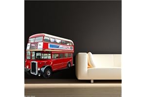 WALL SMART DESIGNS FULL COLOUR LONDON RED BUS UK TRANSPORT WALL STICKER DECAL MURAL TRANSFER PRINT WSD48