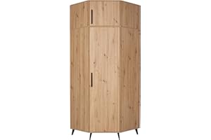 ‎MARMEX MEBLE Marmex Arti 2N Farbe Artisan Eckgarderobe mit Erweiterung, hoher geräumiger Eckkleiderschrank auf Beinen