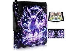 Beuzigaly Trading Card Binder,50 Page Trading Card Albums,4 Pocket,Hold 400 Cards,Waterproof Card Binder Folder with Zipper,Card Book Holder for Boys Girls