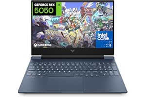 HP Victus 15-fa2004ns - Ordenador portátil Gaming 15" FHD (Intel Core 5-210H, 16GB RAM, 512GB SSD, NVIDIA RTX 5050, FreeDos) - Azul - Teclado QWERTY Español
