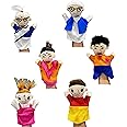 Ritu Shubhman'S Creation Family Hand Puppets (Set of 6 Pcs) 9-11 Inches | Storytelling Puppets for Kids |Hand Puppets for Toy for Kids | Masks for Kids | Soft Toy