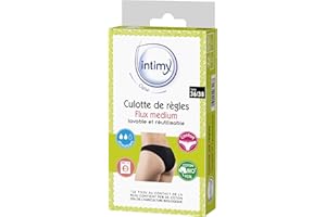 INTIMY CARE - Culotte de règles taille 36-38 – Flux MEDIUM – Culotte menstruelle 95% coton bio – Lavable et réutilisable