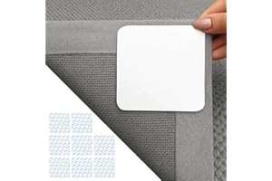 JAZRVR 8 Stück rutschfeste Pads, Anti Rutsch Teppichunterlage, Teppich Küche, antirutsch, Teppich Stopper rutschfest, 10x10 cm Weiße Antirutsch Unterlage für Sicheren Halt