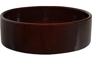 K&K KERAMIK 125 ml Futternapf Futterschale Futtertrog Ø:9 cm Höhe: 4cm Napf für Haustiere Hamster Kaninchen Hase Nagetiere Kleintiere Hund Katze aus hochwertiger, robuster, dickwandiger Steinzeug Keramik braun