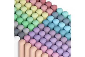 feela 162PCS Craies de Trottoir, 18 Couleurs Craies de Rue Multicolores, Craie Extérieure pour Peindre sur le Trottoir, Tableau Noir pour Ecole, Famille