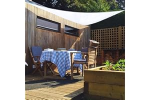 Clara Shade Sails - White Right Angled Triangle 3m Sun Shade Sail, Conservatory Sail Shades, Pergola Canopy, Garden Sail Canopy Waterproof, Patio Gazebo, Garden Tent, Outdoor Sun Sail Shade, Awning