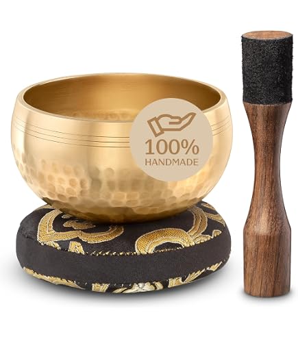 8-Inch Crystal Singing Bowl - B Tone, With Wooden Mallet, O-Ring, & Storage Bag For Meditation & Sound Healing