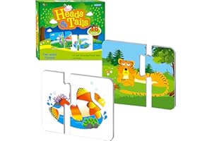 SPRITEGRU 48 pezzi, puzzle animali, con meccanismo di correzione degli errori, puzzle in 2 pezzi, perfetti l'apprendimento prescolare (24 blocchi a doppia faccia).