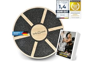 ‎BODY & MIND Balance-Board Deluxe Wackelbrett für Physio-Therapie-Kreisel-Training; Trainiert Gleichgewicht & Koordination mit kostenlosem E-BOOK