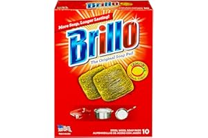 Brillo® Lot de 10 tampons de Savon en Laine d'acier, Citron