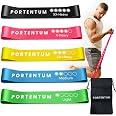 GYMDLE Fascia Elastiche Resistenza – Set 5 Pezzi Per Allenamento Fitness Uomo/Donna Con Borsa Trasporto