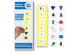 Programme Vestimentaire - Français (produit de communication visuelle en plastique et étanche pour l'autisme)