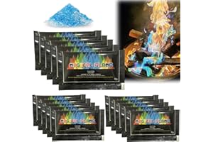 BIGYQIU 15PCS Fire Colour Changing Powder,Magical Flames,Long-Lasting Fire Colour Changing Powder,Campfire Color Changing Powder,Fire Colour Changing Powder,Fire Cones Colour Changing,Fire Magic Flames