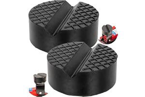 2 Pack, Universellt gummiskydd till domkraft, Rund Ø 65 x 25 mm stöd med 15 x 7 mm V-spår, För alla bilar upp till 3.5 Ton, S